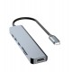 Dudao - 6-In-1 Type-C Adapter PD 60W - Dockingstation - USB-C - 1 x HDMI - USB-A x2 - SD - TF