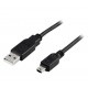 Deltaco USB 2.0 kabel Type A Han - Type Mini B Han 2m, sort