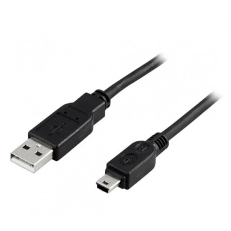 Deltaco USB 2.0 kabel Type A Han - Type Mini B Han 2m, sort