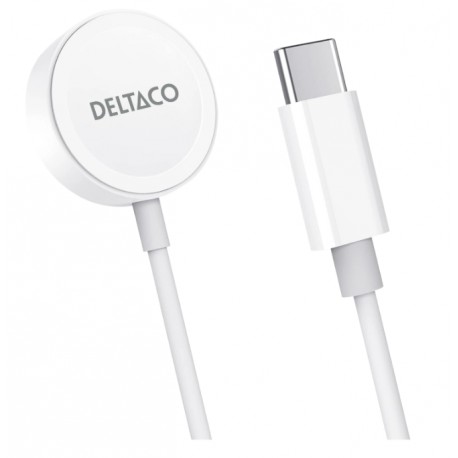 Deltaco Trådløs Oplader til Apple Watch, 1 Meter Kabel, USB-C