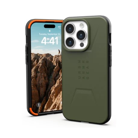 UAG iPhone 15 Pro Cover Oliven | MagSafe
