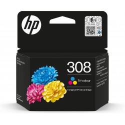 HP 308 Gul Cyan Magenta 120 sider Blæk