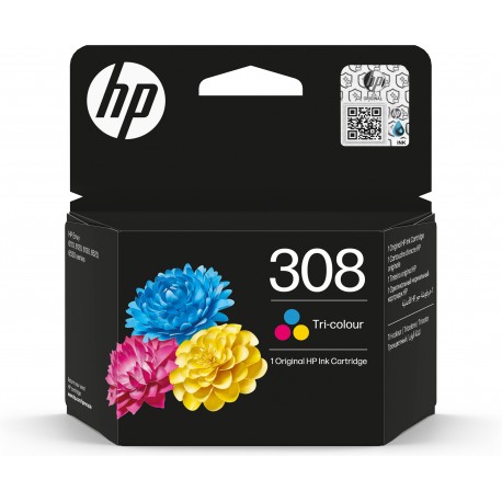 HP 308 Gul Cyan Magenta 120 sider Blæk
