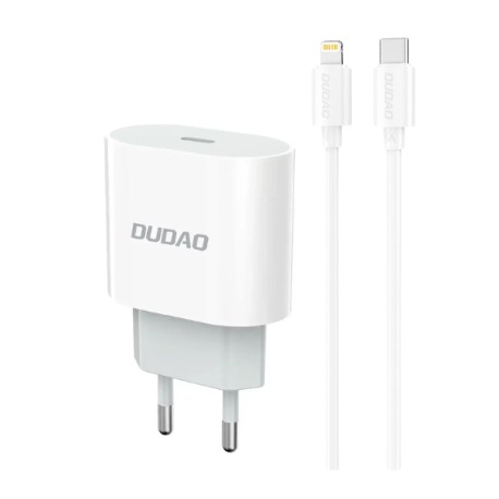 Dudao A14EUL Adapter 20Watt 1xUSB-C (1m USB-C to Lightning cable included) Hvid