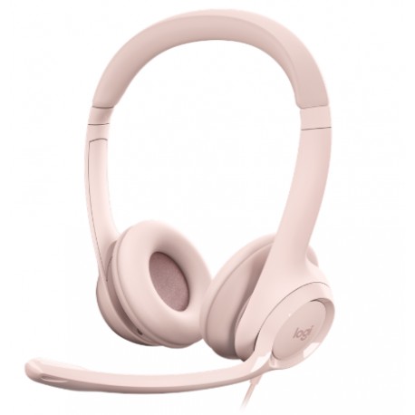 Logitech H390 - Headset - kablet - USB-A - Rose