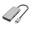 DELTACO USB-C hub with 2x USB-C ports and 2x USB-A ports, 10 Gbit/s, space grey