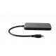 DELTACO USB-C hub med 4 porte, 5 Gbit/s, 100W Power Delivery, sølv