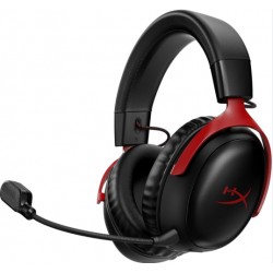 HyperX Cloud III Wireless - Black/Red Headset, trådløs