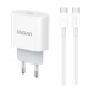 Dudao A14EUC Adapter 20Watt (1m USB-C to USB-C cable included) Hvid