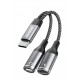 Dudao L13C+ 2-i-1 USB-C til USB-C adapter
