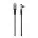 Goobay Pro USB-C - USB-C, 90° - Sleeved - 0.5m - Grå