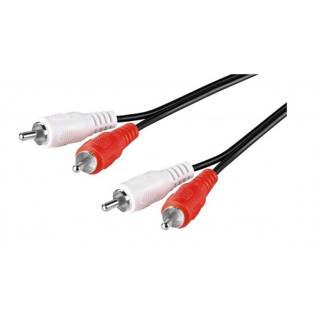 MicroConnect Stereo RCA Cable 2 x RCA Male to RCA male, 2.5m