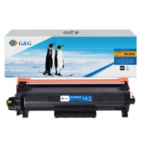 G&G Brother TN2510X Toner Sort, 3000 Sider