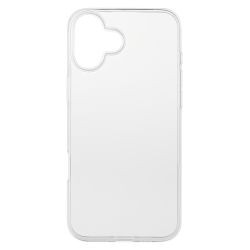 Essentials iPhone 16 Plus recycled TPU back cover, transparent 