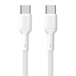 Dudao - USB-kabel - USB-C (han) til USB-C (han) - 1 meter - 65 Watt - hvid
