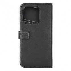 Essentials iPhone 16 Pro leather Mag wallet, detach, magnetic, black
