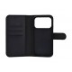 DELTACO Wallet case for iPhone 17 Pro, stand function, black