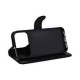 DELTACO Wallet case for iPhone 17 Pro, stand function, black