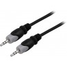 Deltaco Lydkabel 2 Meter, MiniJack/AUX/3,5mm, Han/Han
