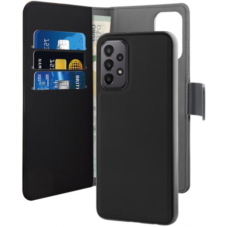 Puro Samsung Galaxy A23 4G/5G wallet, detachable, Black
