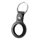 Deltaco Apple AirTag case, keychain, vegan leather, black