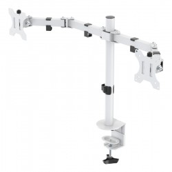 Deltaco 2xMonitor Desk Mount, hvid