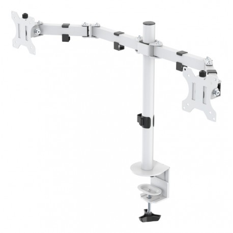 Deltaco 2xMonitor Desk Mount, hvid