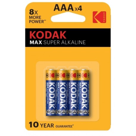 Kodak MAX Alkaline Batterier, AAA, 4-pack