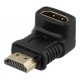 Deltaco HDMI angle Adapter, sort