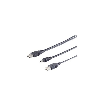 MicroConnect 2x A plug to 5 pin mini B p