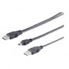 MicroConnect 2x A plug to 5 pin mini B p