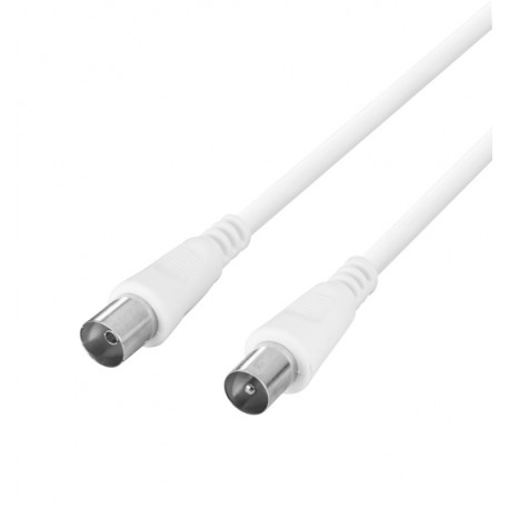 Delock Antenna Cable, 75 Ohm, 3 m, Hvid