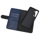 Essentials Samsung S25 FE Leather Mag wallet, detachable, magnetic, blå