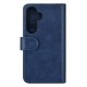 Essentials Samsung S25 FE Leather Mag wallet, detachable, magnetic, blå