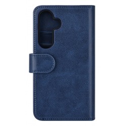 Essentials Samsung S25 FE Leather Mag wallet, detachable, magnetic, blå
