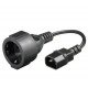 MicroConnect Power Cord C14 - Schuko Female, 0.23m