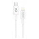 Dudao - USB-kabel - USB-C (han) til USB-C (han) - 3 meter - 65 Watt - hvid