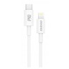 Dudao - USB-kabel - USB-C (han) til USB-C (han) - 3 meter - 65 Watt - hvid