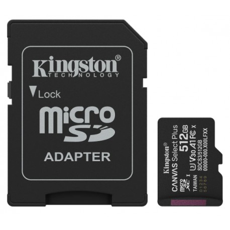Kingston Canvas Select Plus microSDXC UHS-I Memory Card 512GB 150MB/s