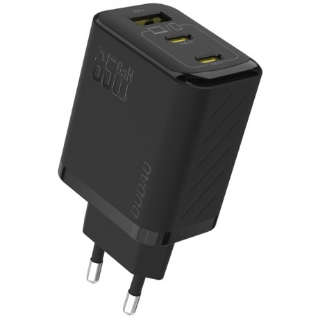 Dudao A29EU Adapter 65Watt 2xUSB-C 1xUSB-A Sort