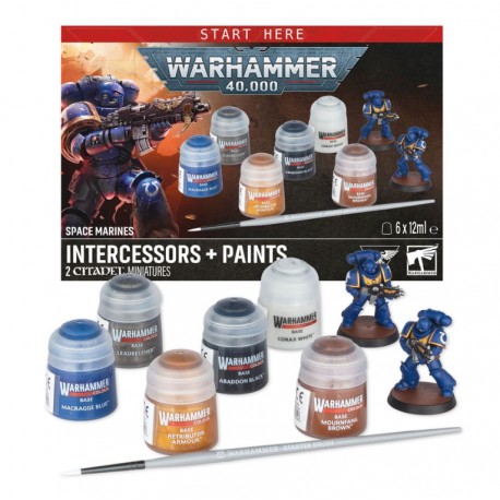 Warhammer 40,000 Space Marines - Intercessors & Paints Set