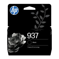 HP 937 Black Original Sort 1250 sider Blæk
