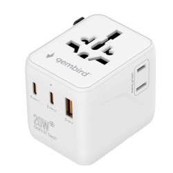 Gembird Universal travel power adapter - 20W USB-C