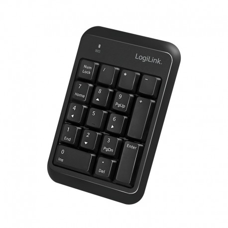 LogiLink - Numerisk tastatur - trådløs - Bluetooth 5.1 - sort
