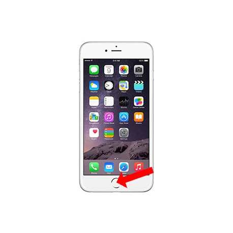Iphone 6S Plus Homeknap Reparation Hvid