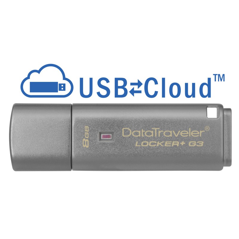 Kingston Technology DataTraveler Locker+ G3 8GB 8GB 3.0 Sølv