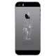 iPhone 5S Bagcover Reparation Sølv OEM