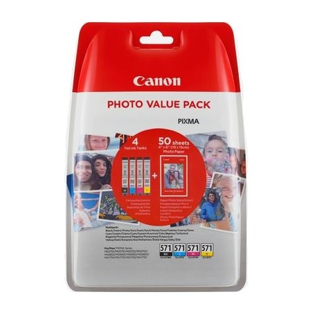 CANON CLI-571XL C/M/Y/BK + PHOTO PACK