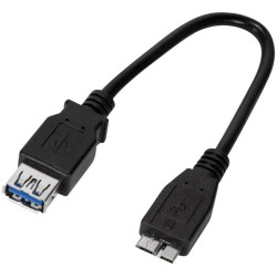 USB 3,0 OTG kabel micro B han/A hun 0,2m