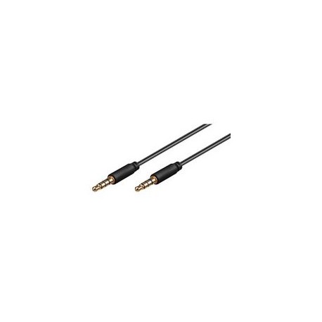 MicroConnect 3.5mm 4-pin 1m M-M Black